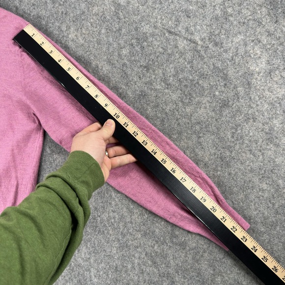 Peter Millar Excursionist Flex Sweater Mens Large (Fits Medium) Pink Merino - Picture 10 of 16